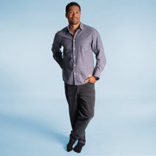Load image into Gallery viewer, organic cotton dress shirt with plastic-free buttons