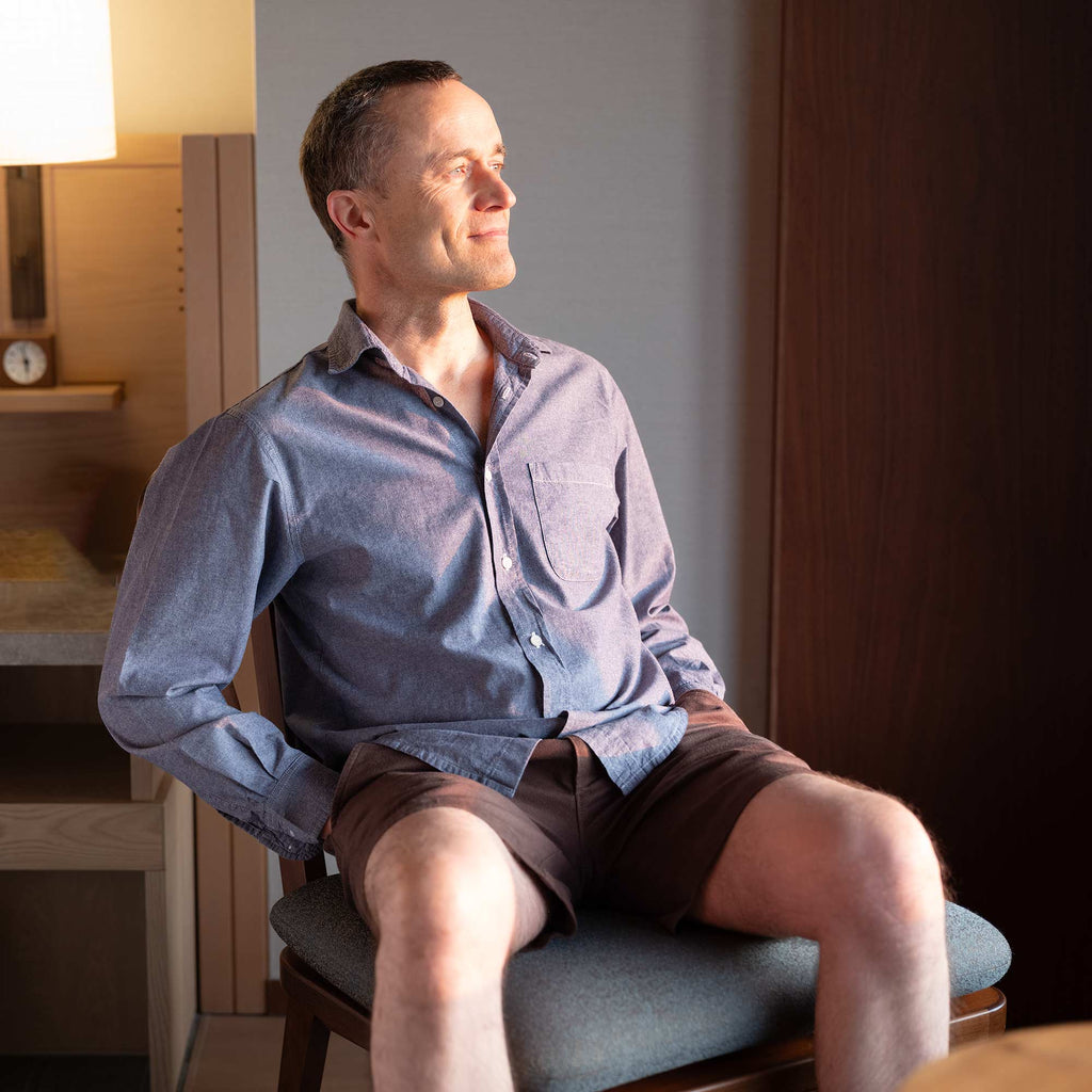 synthetic-free 100% organic cotton dress shirt