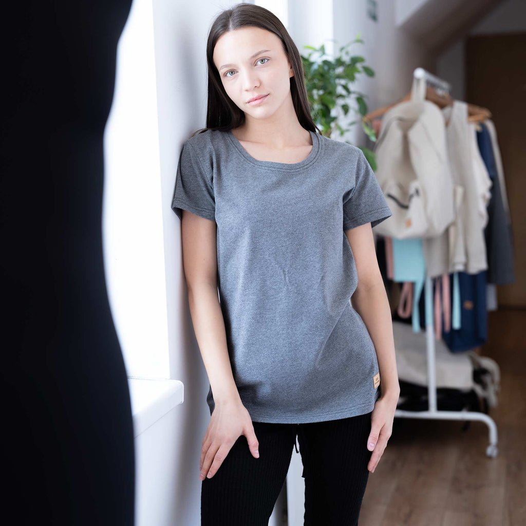 100% organic cotton t-shirt for ladies