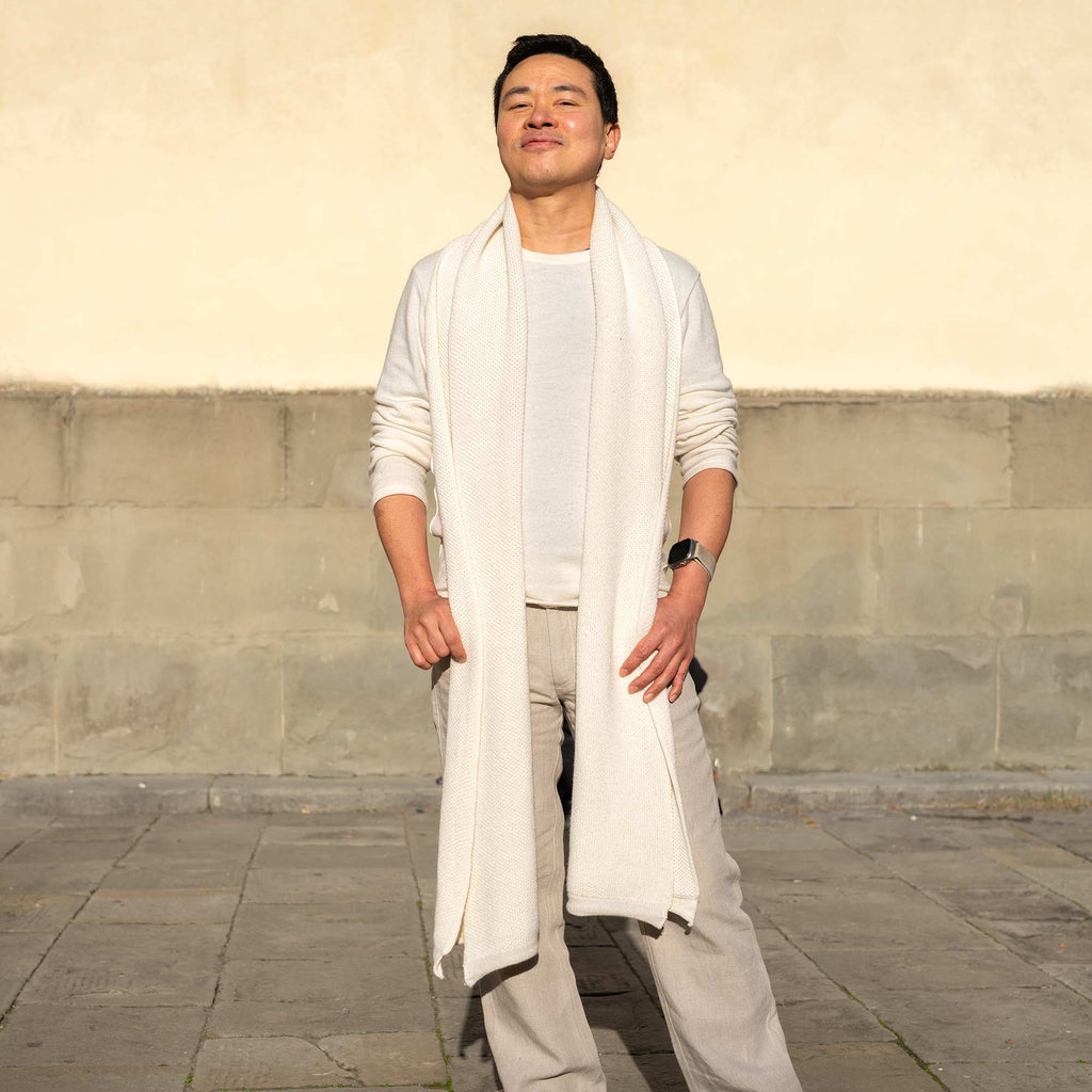 100% organic merino wool scarf synthetic-free