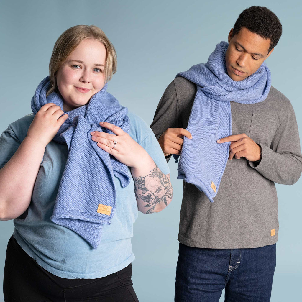 warm 100% organic merino wool scarf