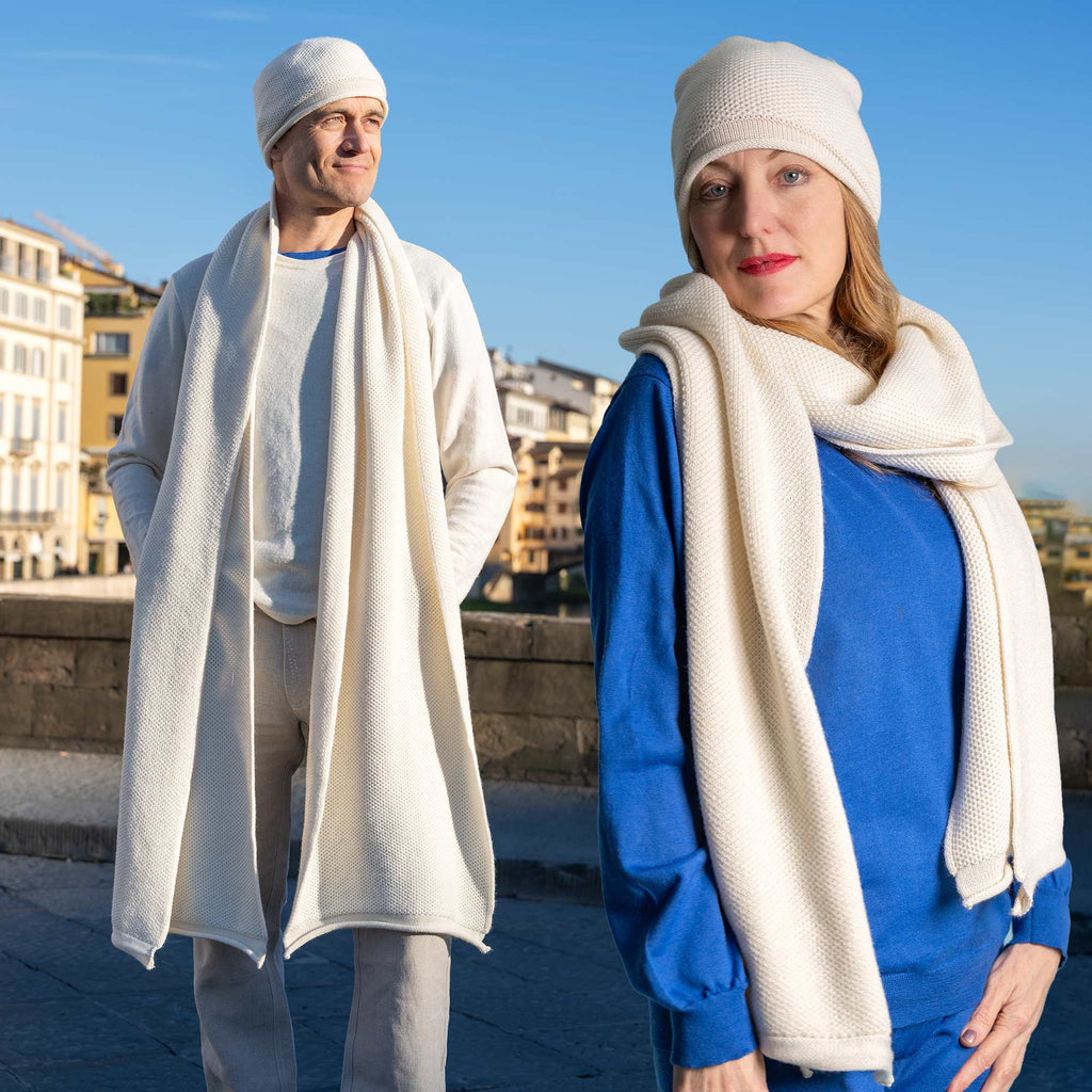 100% organic merino wool scarf