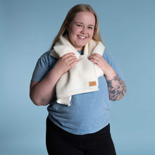 Load image into Gallery viewer, 100% biodegradable 100% organic merino wool scarf