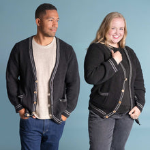 Load image into Gallery viewer, plastic-free 100% organic cotton cardigan sweater