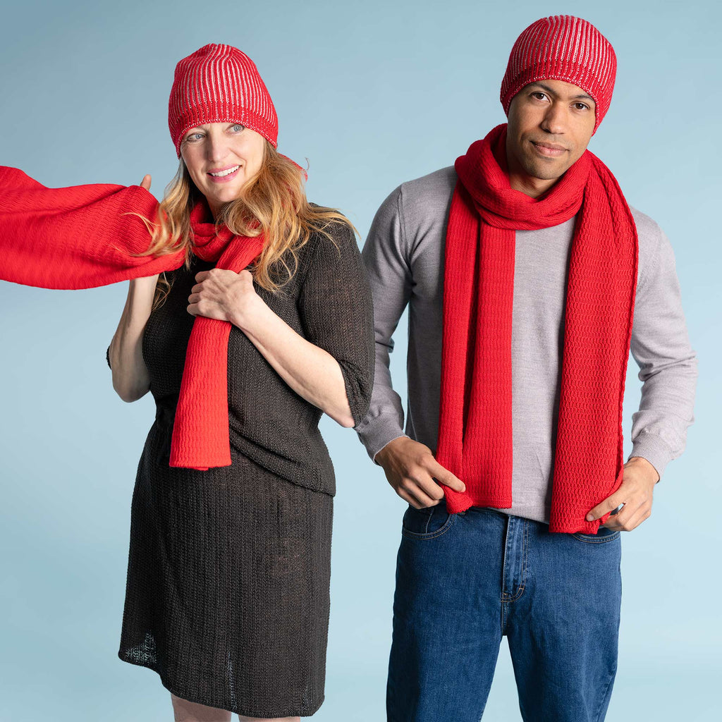thick and warm warm 100% organic merino wool scarf