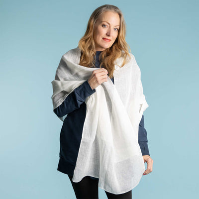 organic linen shoulder wrap