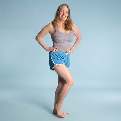 100% organic hemp running fitness shorts for ladies
