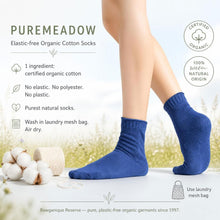 Load image into Gallery viewer, plastic-free elastic-free 100% organic cotton socks