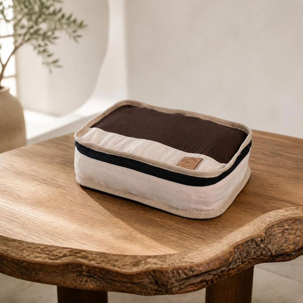 100% organic cotton compression packing cube