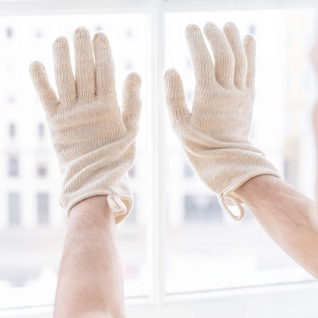 organic linen gloves