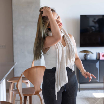 100% organic hemp knit scarf