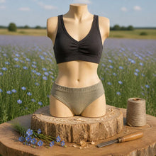 Load image into Gallery viewer, 100% organic linen boy shorts panty plastic-free