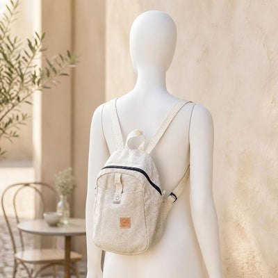 linen backpack