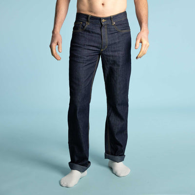 slim straight organic cotton jeans