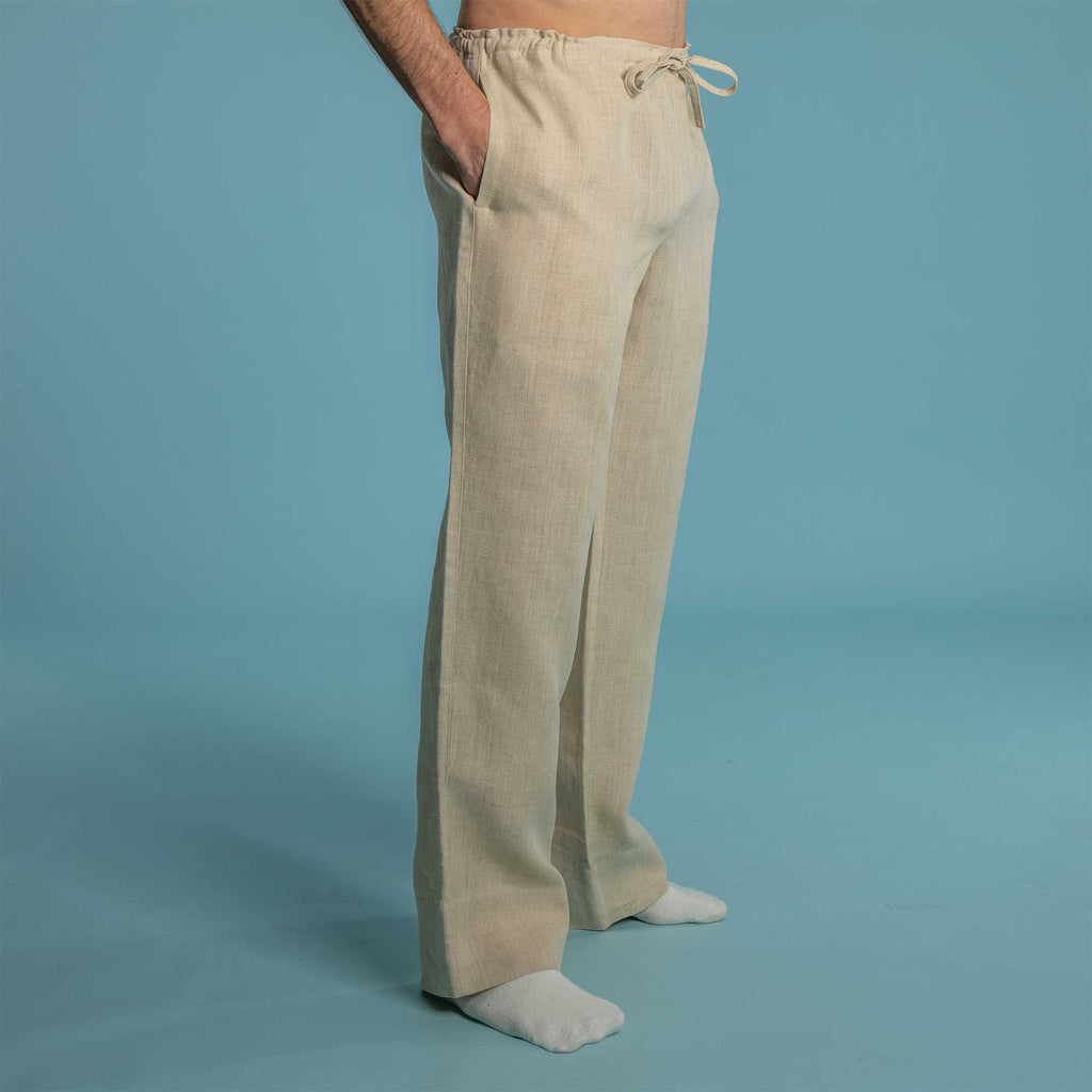 elastic-free hemp lounge pants