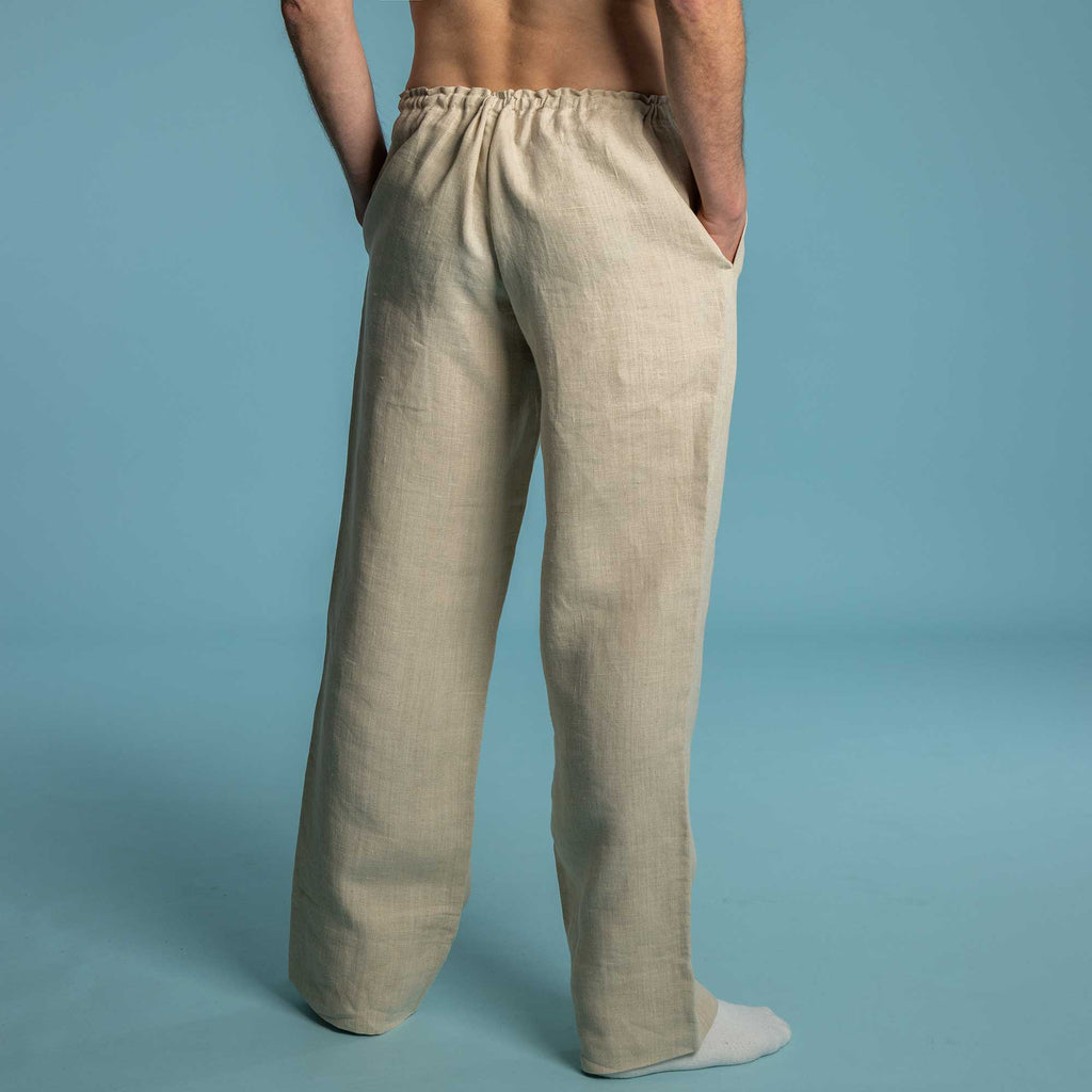 elastic-free organic hemp  lounge pants