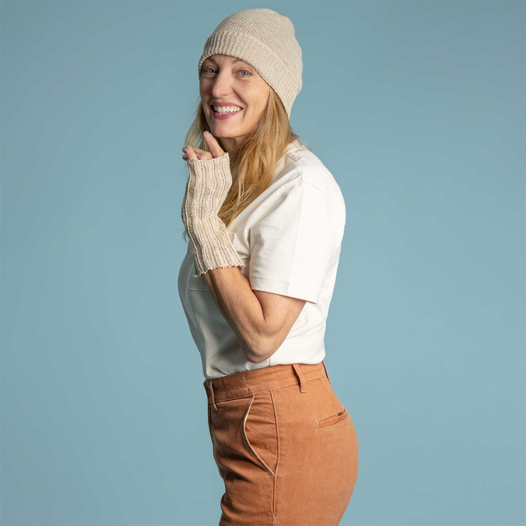 Linen Floppy Slouch Beanie