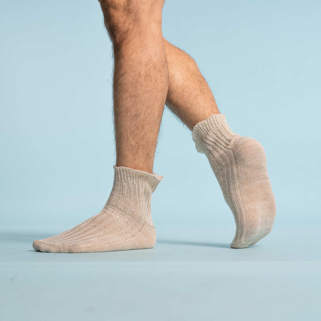 elastic-free flax linen socks