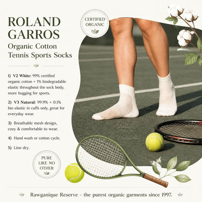 organic cotton tennis anklet socks