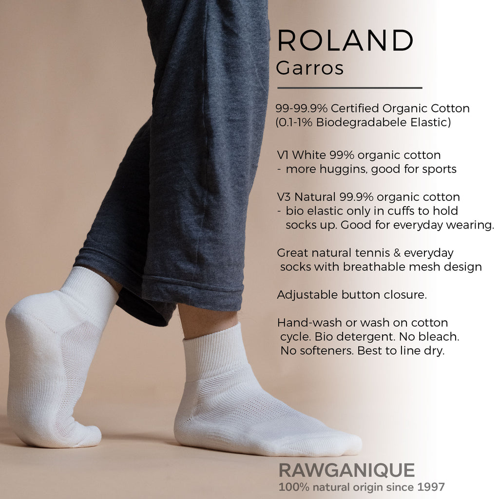 organic cotton tennis anklet socks