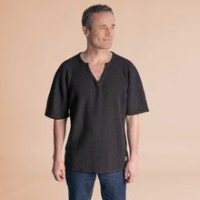 Load image into Gallery viewer, plastic-free 100% organic linen knit tunic shirt