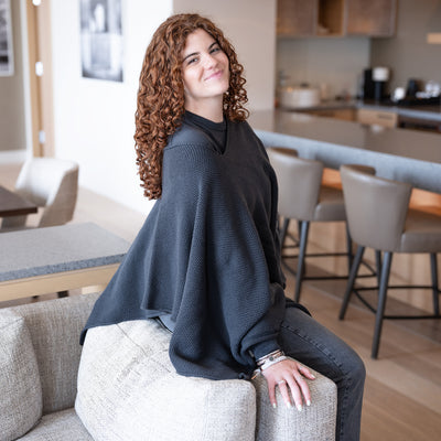 certified organic merino wool poncho