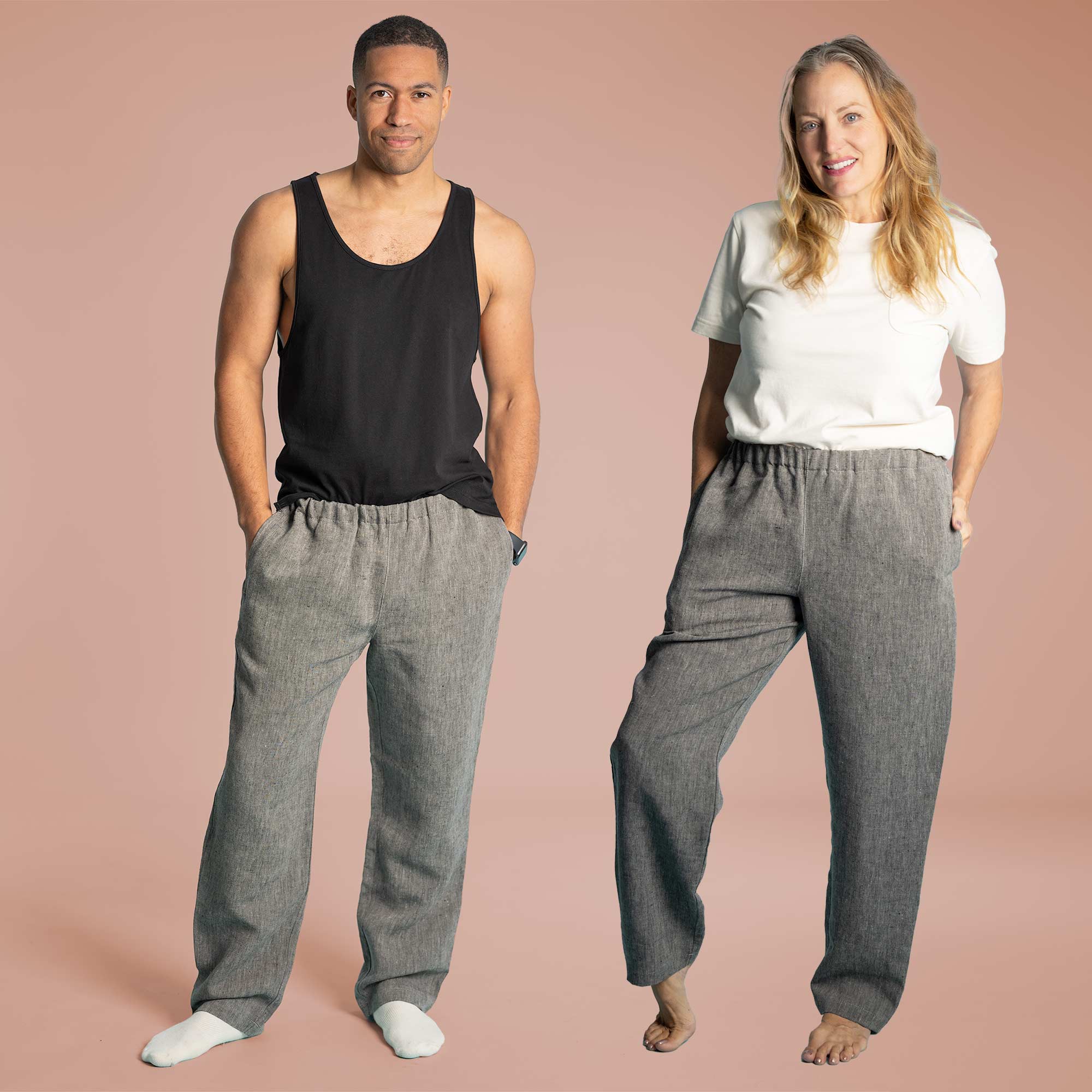 100% Organic Linen Relax Lounge Pants (Chemical-free, Plastic-free