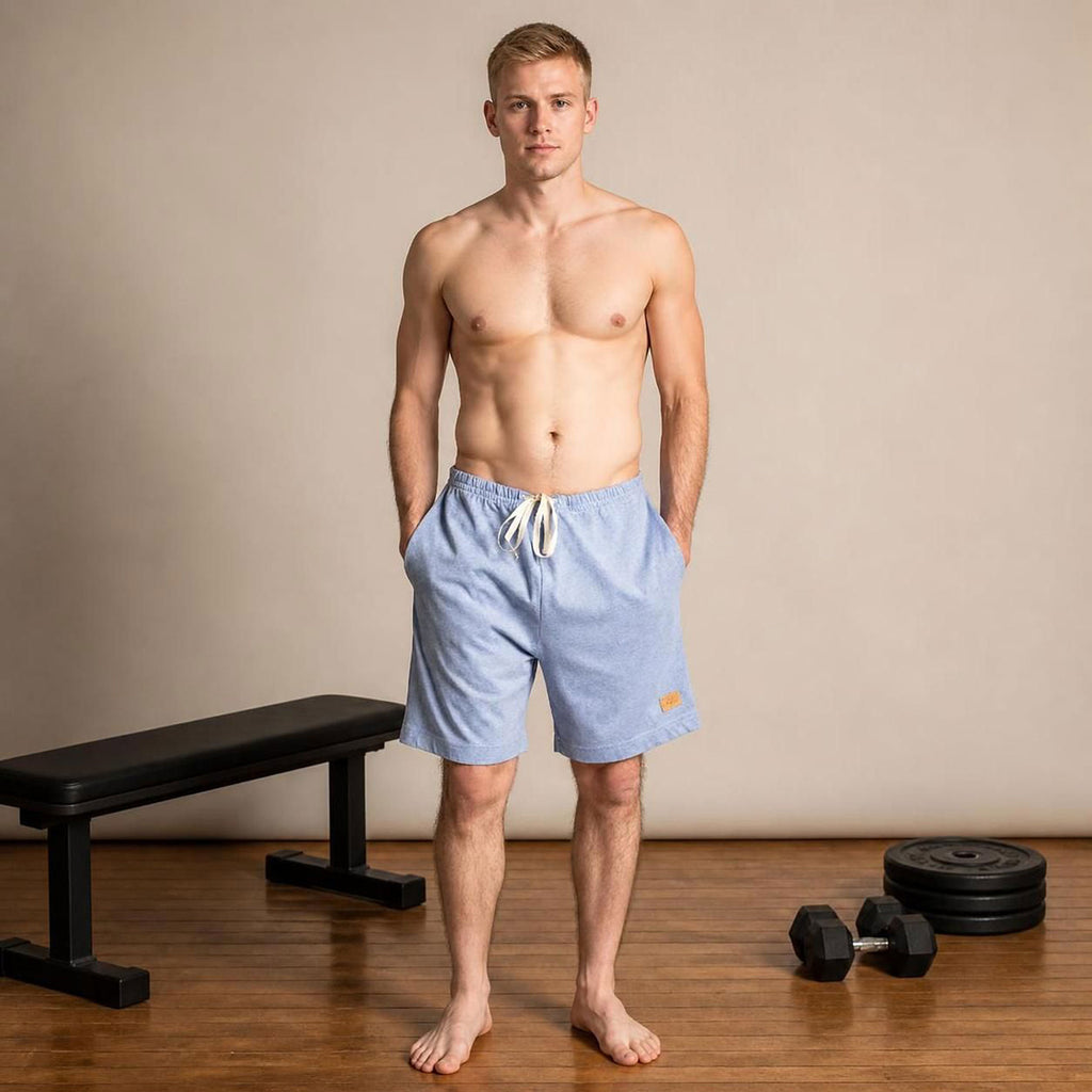 organic cotton knit shorts