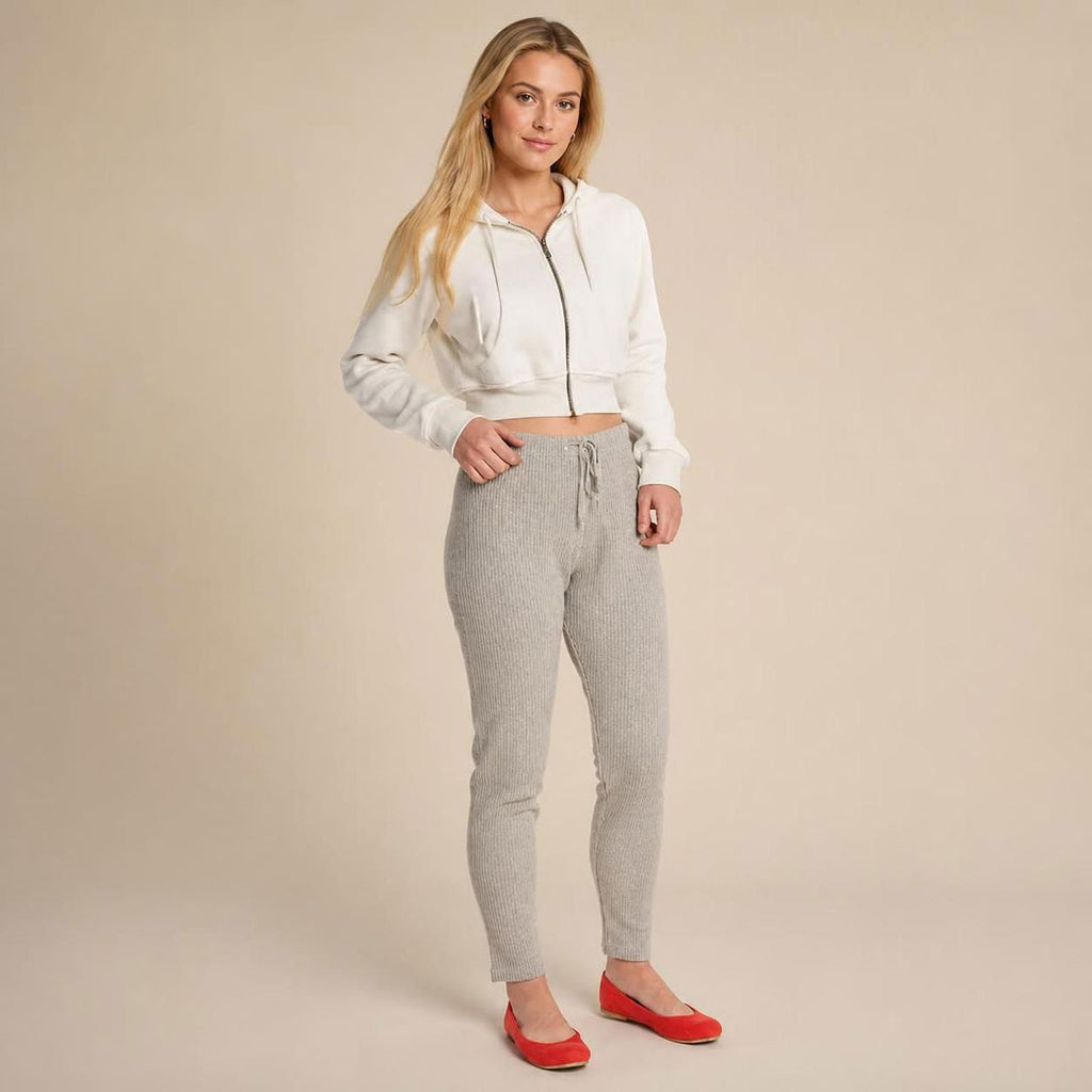 plastic-free 100% organic linen knit leggings