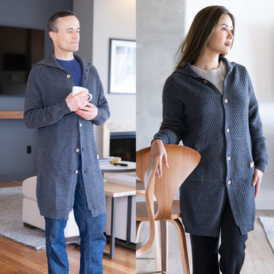 100% organic merino wool coat