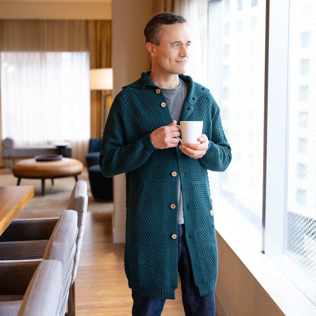100% organic merino wool coat polyester-free