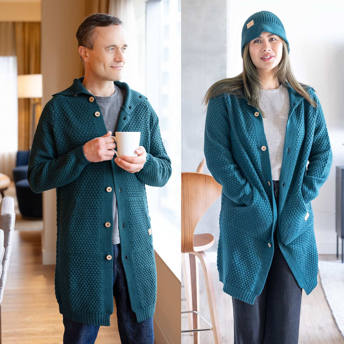 Eco-leather Inner Wool Grain Leather Grass Coat