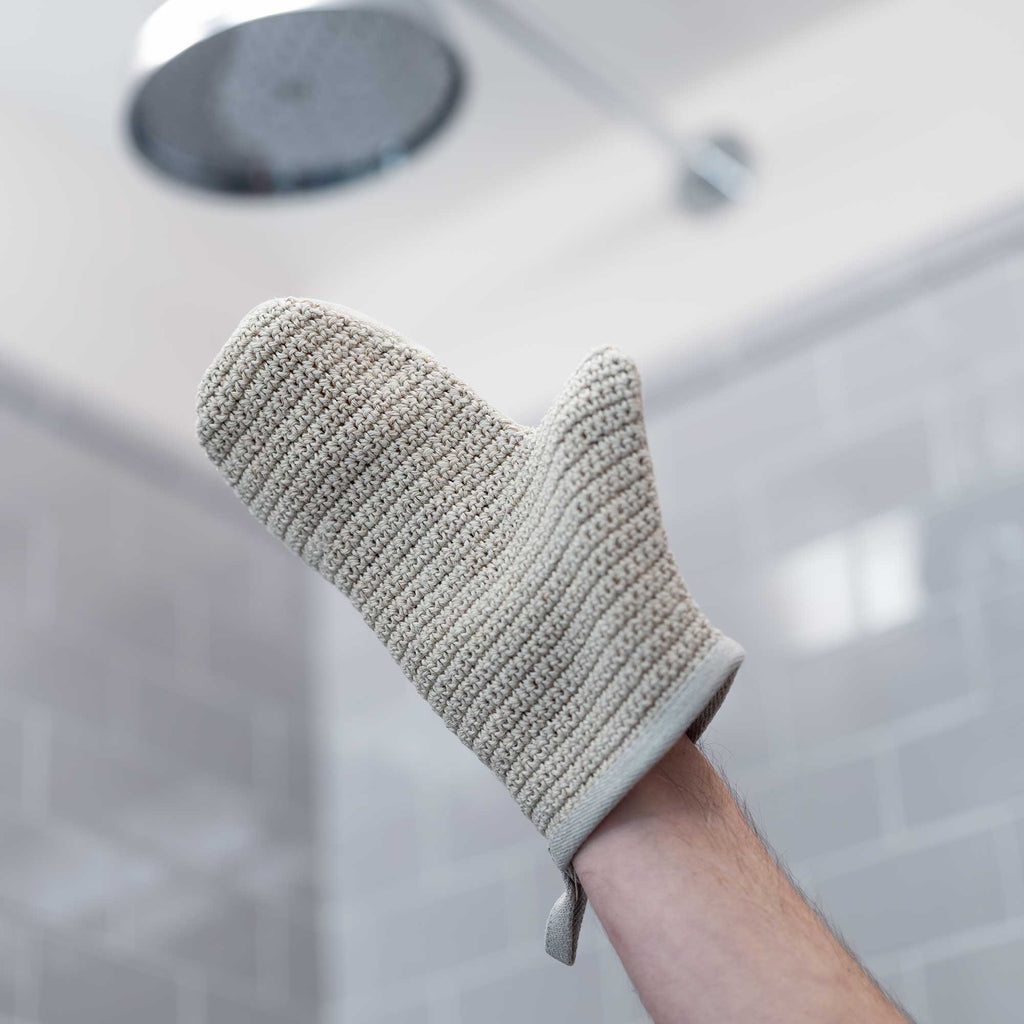 100% hemp exfoliating scrub glove