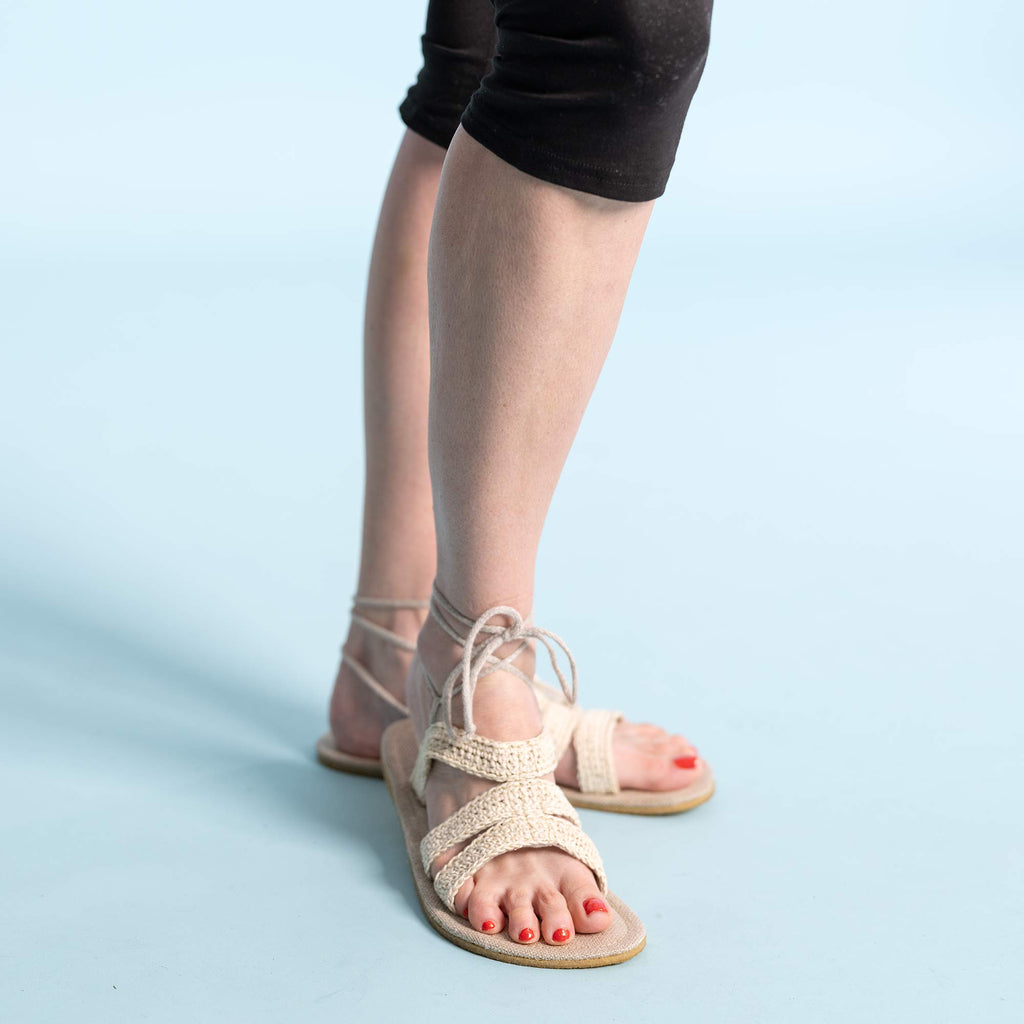 hemp lace sandals