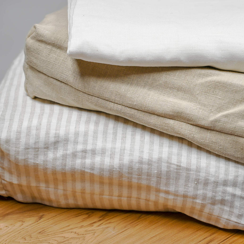 ELMSBURY Organic Hemp Bed Sheets Pillowcases Duvet Covers & Sheet Sets (OC Thread) (100% Biodegradable)