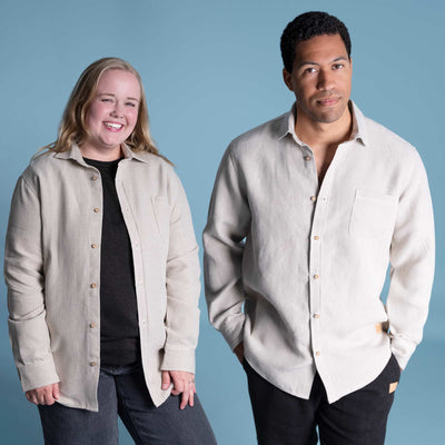 plastic-free organic linen shirt