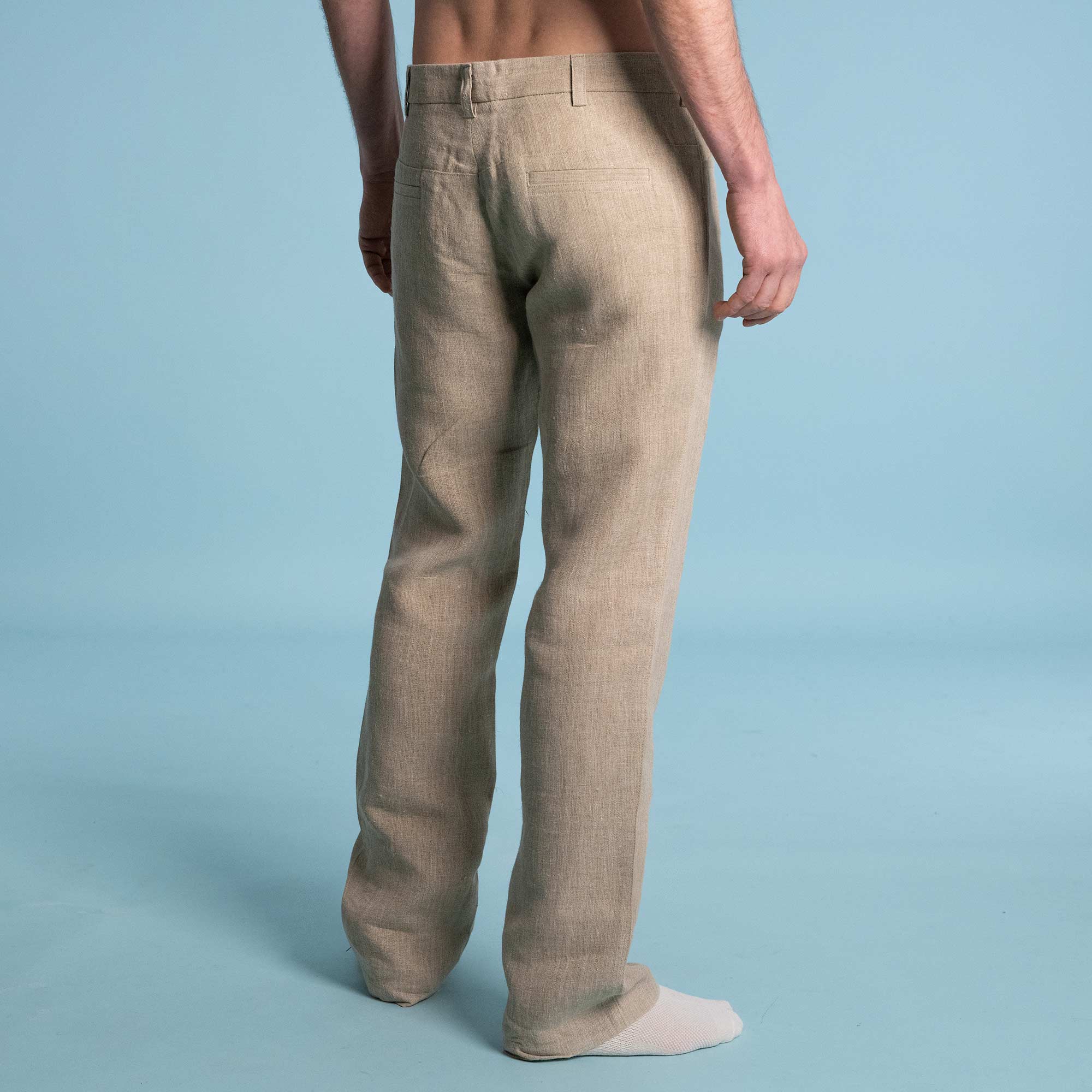 SKYWALKER Slim Fit 100% Organic Linen Dress Pants Slacks (Closeout - Final Sale) 34x32 / Natural SKYWALKER Slim Fit 100% Organic Linen Dress Pants Slacks (Closeout - Final Sale) 34x32 / Natural