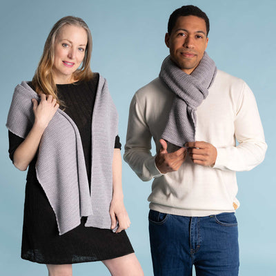 warm organic merino wool scarf