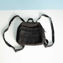 Load image into Gallery viewer, hemp mini backpack black