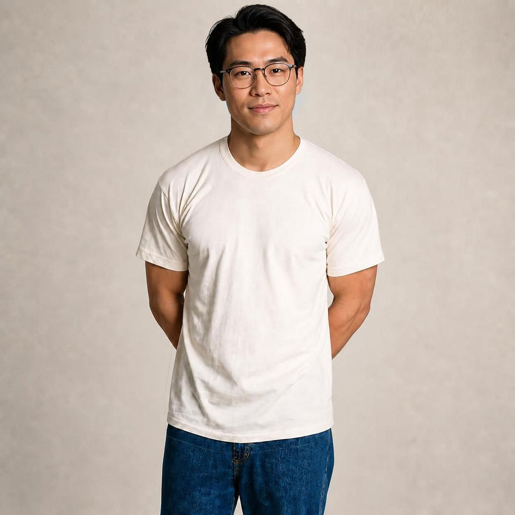 100% certified organic cotton t-shirt made in usa plastic-free polyester-free organic cotton sewing thread