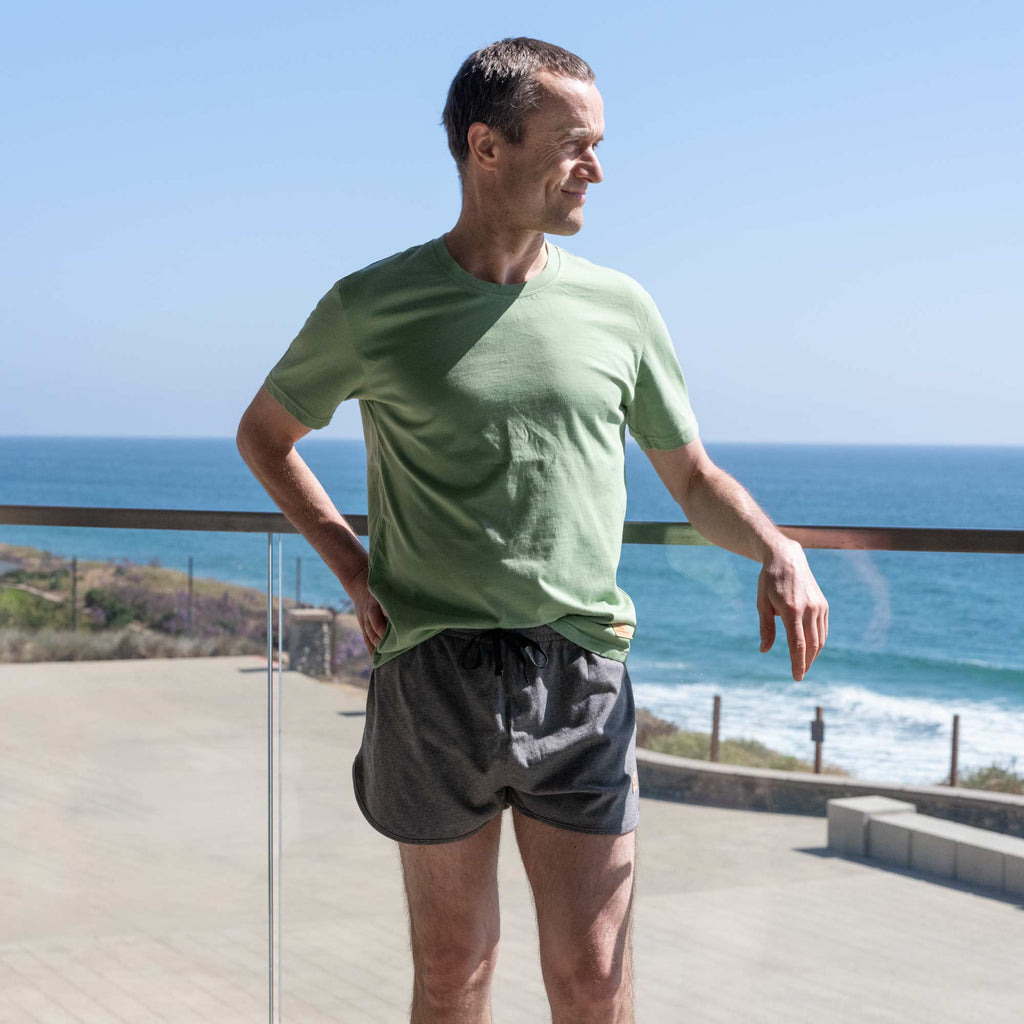 100% organic cotton exercise shorts