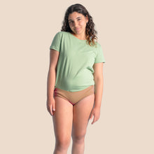 Load image into Gallery viewer, dye-free plastic-free 100% organic cotton boy shorts panty colorgrown brown