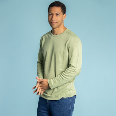 organic linen knit shirt