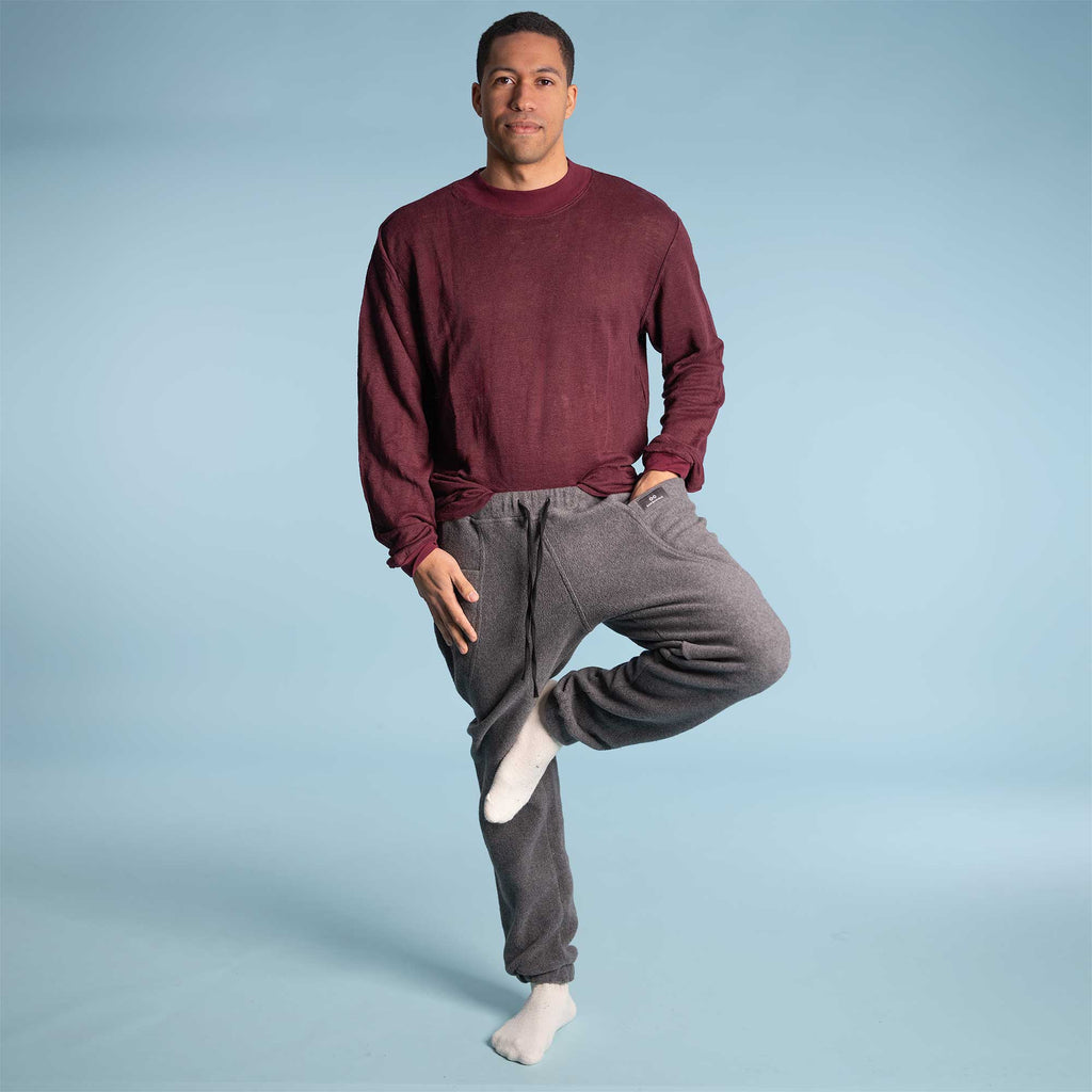 plastic-free cotton fleece jogger pants