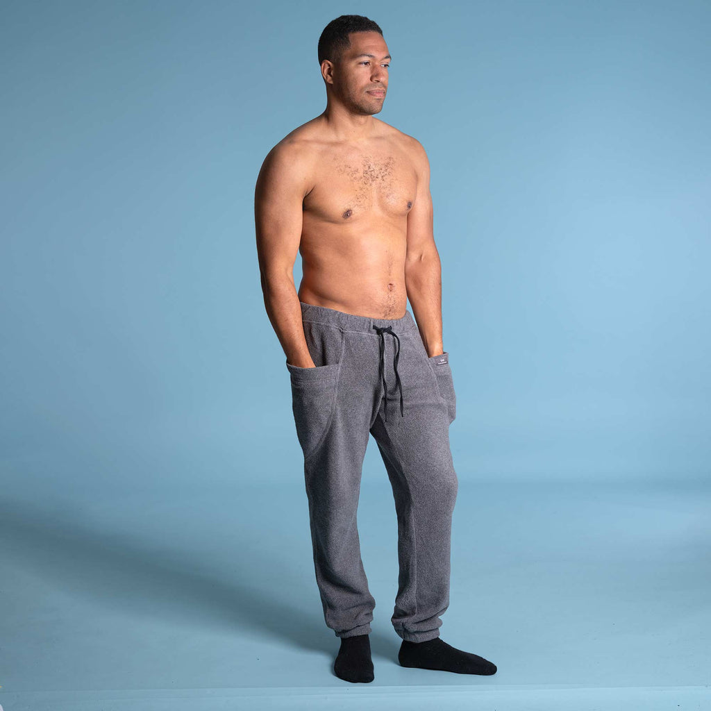 STREETVILLE 100% Organic Cotton Fleece Jogger Pants (OC Thread, Organic Elastic, No Plastic, No Synthetics) (100% Biodegradable)