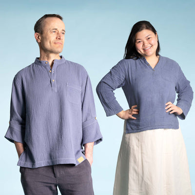 organic cotton double gauze shirt