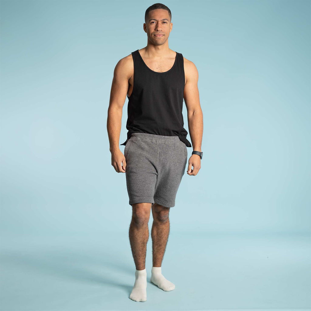 100% organic cotton fleece shorts