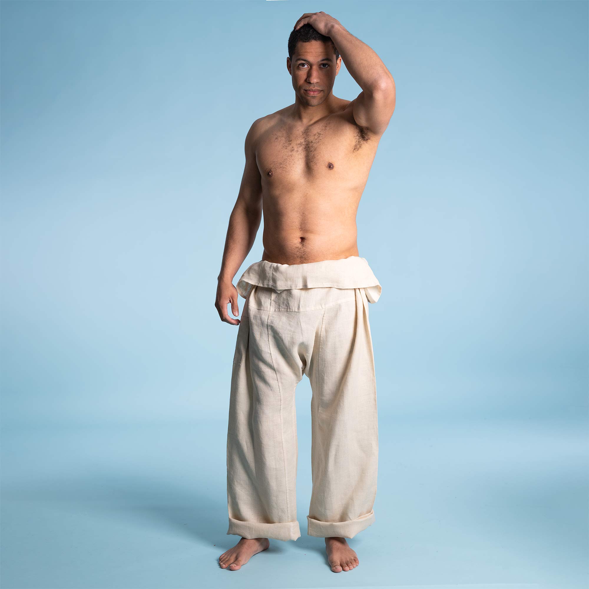 Men's Linen Pants 100% Organic Hemp Thai Fisherman Pants By Since