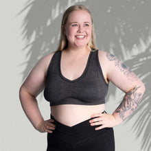 Load image into Gallery viewer, TINA 100% Organic Merino Wool Bra | Bra Liner (Plastic-free, OC Thread, No Polyester, Certified Organic, Not Superwashed, No Wire, Covered Organic Elastic Band, No Endocrine Disrupting Forever Chemicals, No Synthetics) (100% Biodegradable)