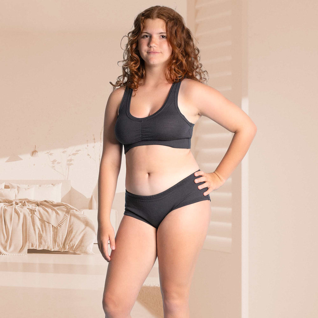 100% organic merino wool bra